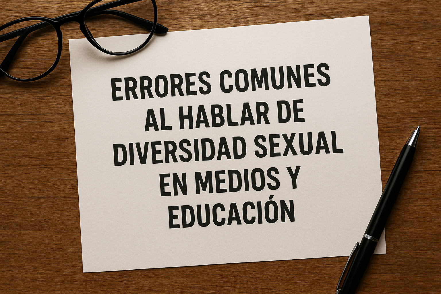 ERRORES COMUNES AL HABLAR DE DIVERSIDAD SEXUAL EN MEDIOS Y EDUCACIÓN